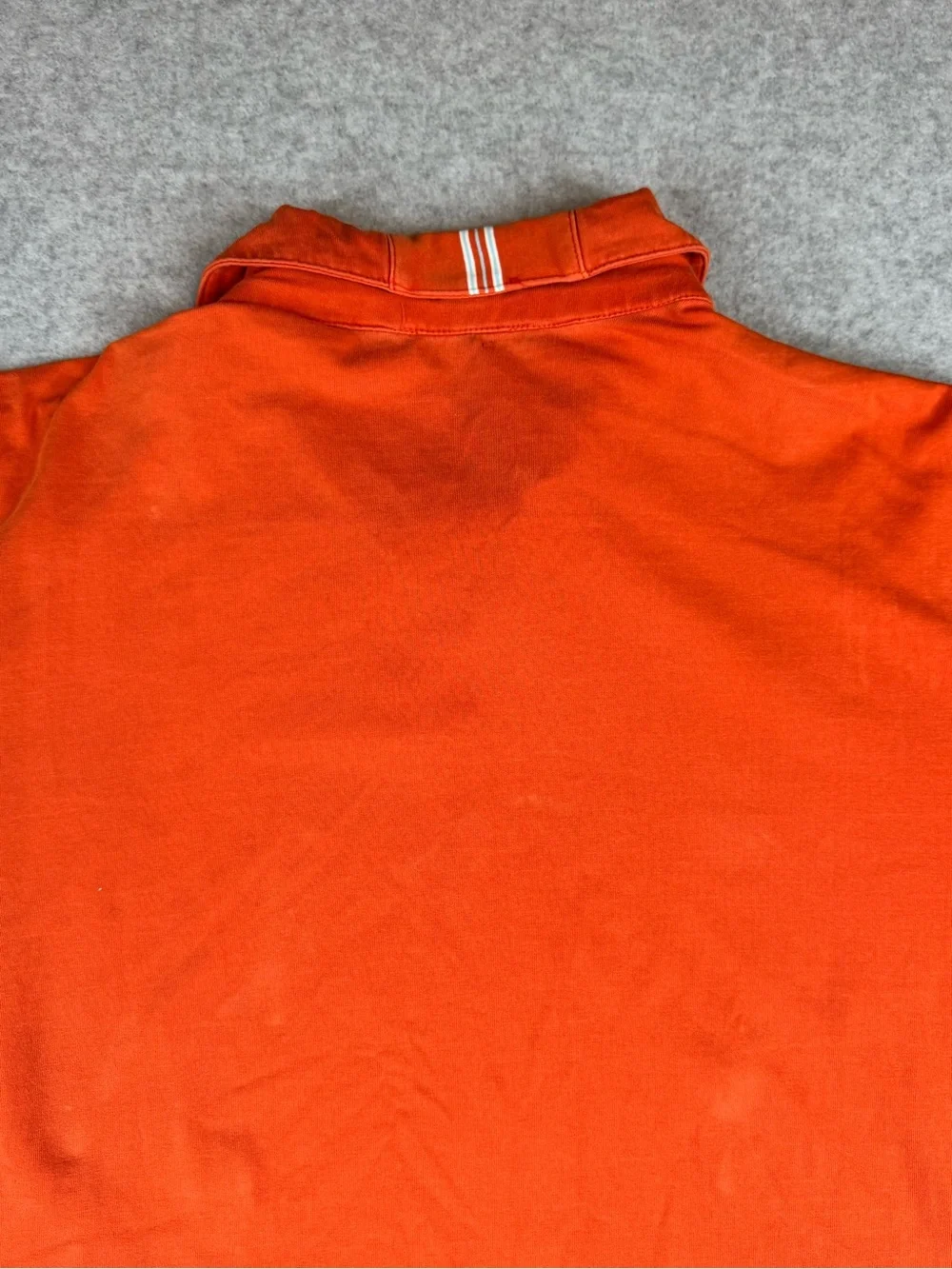 Banana Republic Orange Polo with Shoulder Stripe Detail